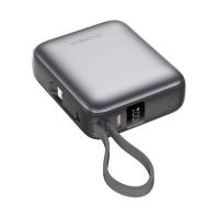 Choetech PowerLeap 10000mAh 35W Built-in USB-C Cable Mini Power Bank - Grey (CTB832GY)