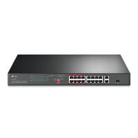 TP-Link 16-Port 10/100 Mbps + 2-Port Gigabit Rackmount Switch with 16-Port PoE+ - UN/5.40 (TL-SL1218P UN/5.40)