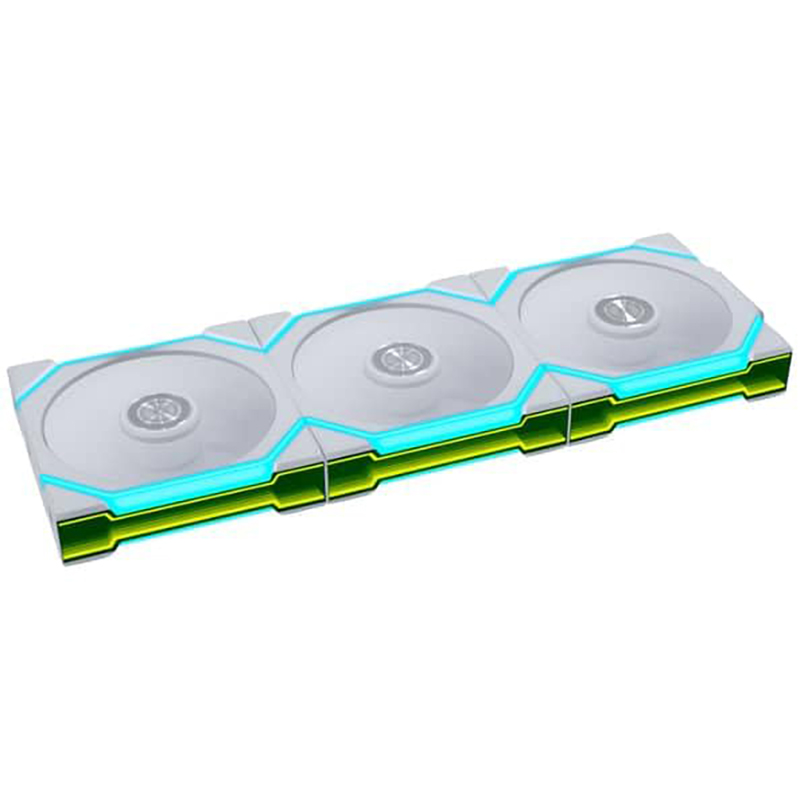 Lian Li Uni Fan CL Flex 120mm ARGB Fan 3 Pack - White (12SL1F3W)