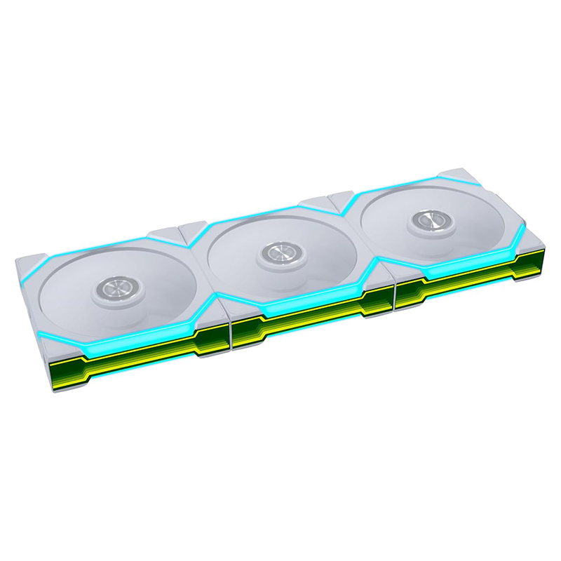 Lian Li Uni Fan CL Flex 120mm Reverse Blade ARGB Fan 3 Pack - White (12RSL1F3W)
