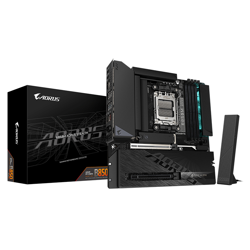 Gigabyte B850M Aorus Stealth AM5 Micro ATX Motherboard (B850M AORUS STEALTH)