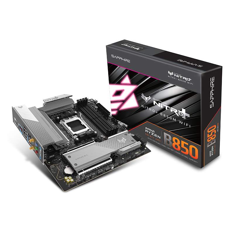 Sapphire Nitro+ B850M WiFi AM5 Micro-ATX Motherboard (52123-01-40G)
