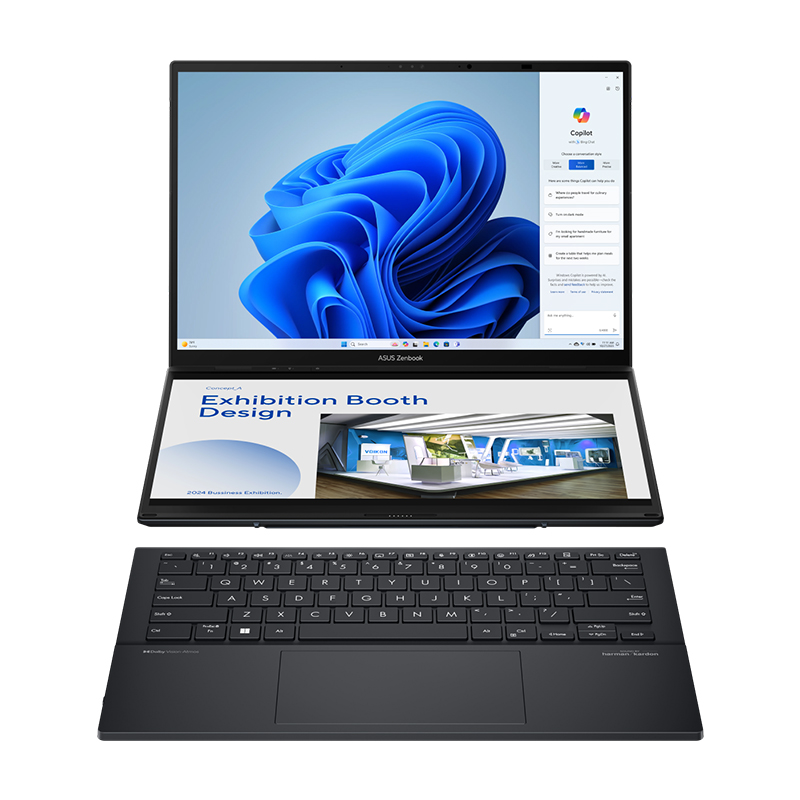 Asus Zenbook Duo 14in FHD OLED 60Hz Ultra 9 285H Intel Arc 1TB SSD 32GB RAM W11H Dual Screen AI Laptop (UX8406CA-QL978W)
