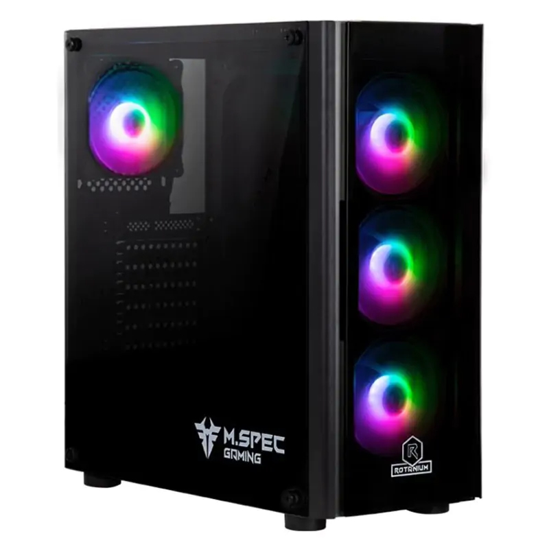 Rotanium Temper-TG303 RGB Tempered Glass ATX Gaming Case (Temper-TG303 RGB)