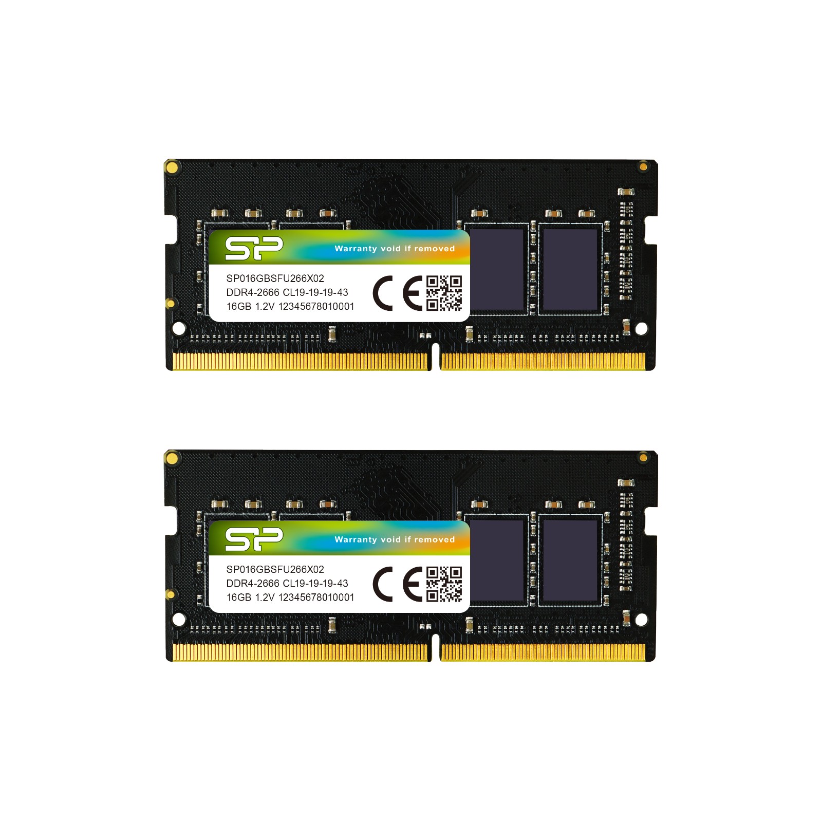 Silicon Power 32GB (2x16GB) 2666MT/s CL19 DDR4 SODIMM Laptop RAM - SP032GBSFU266X22