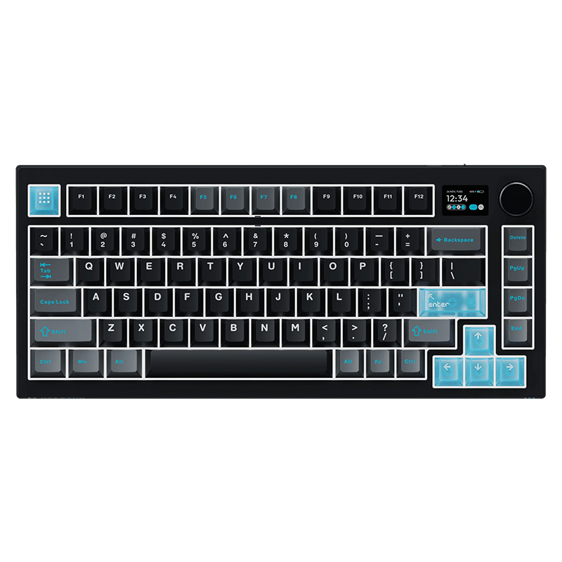 VOICSKY Echo 75 Wireless Mechanical Keyboard with Dynamic Screen Dark - Tone Linear Switch (KBECHO75ADKTE)