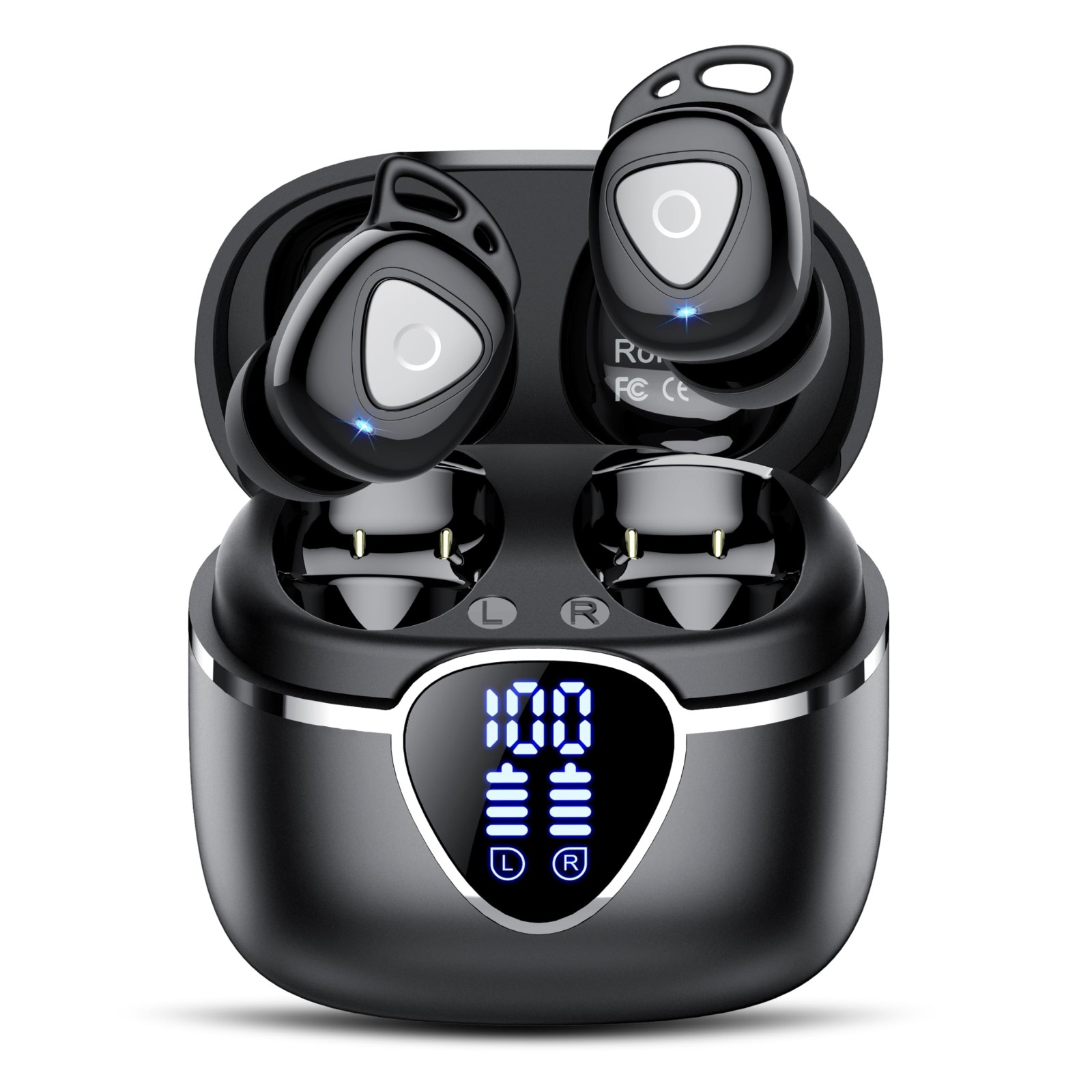 Bluetooth 5.4 Wireless Earbuds, ENC Noise Cancelling IP7 Waterproof In‑Ear Earphones, LED Digital Display Touch Control for Sports | Augearix