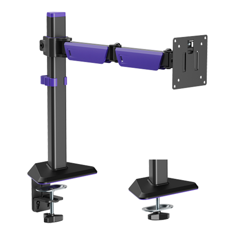 Brateck Amethyst Articulating Gaming Monitor Arm Fit Screen Size 17in-40in Up to 12Kg - Matte Black (LDT89-C012)
