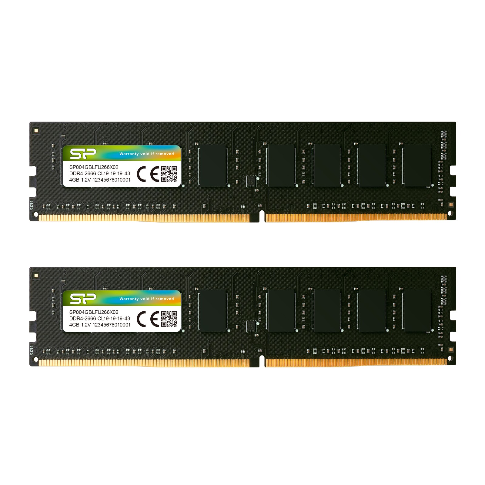 SP Silicon Power 8GB (2*4GB) CL19 UDIMM 2666MT/s DDR4 RAM Dual Desktop Memory - SP008GBLFU266X22