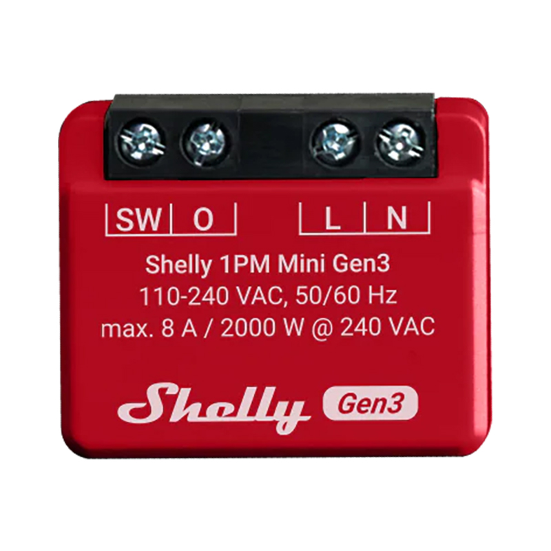 Shelly 1PM Mini Gen3 Wi-Fi Relay Switch (SH-SHELLY1PM-M)