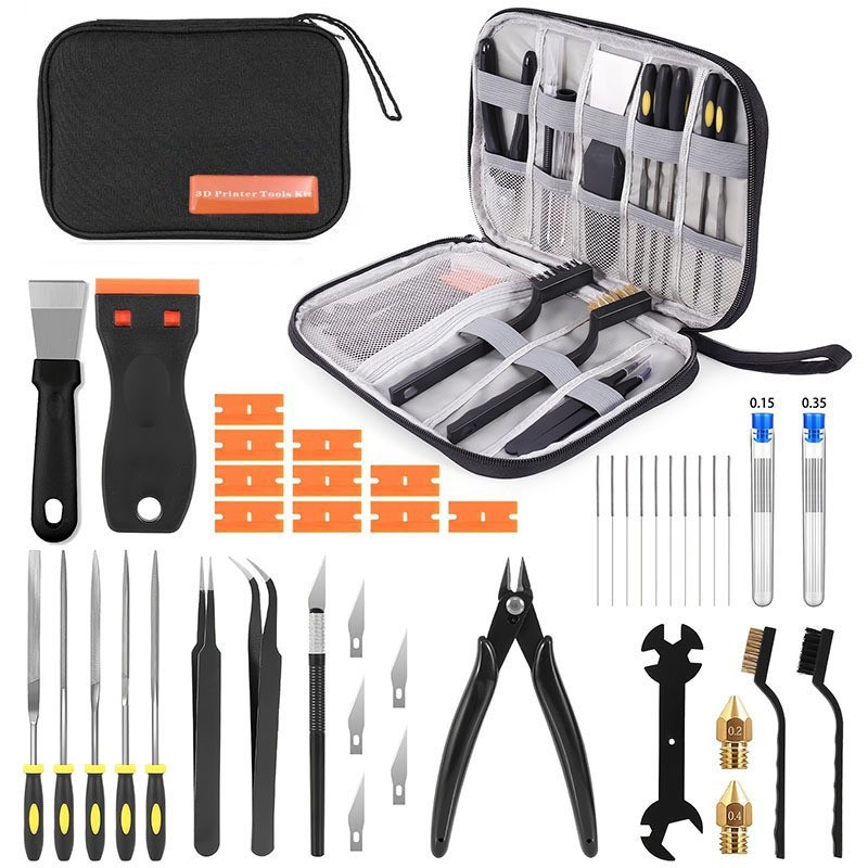 3D Printer Tool Kit, Multifunctional Nozzle Cleaning & Model Removal Set with Pliers Scraper Tweezers Brushes Wrench | Augearix