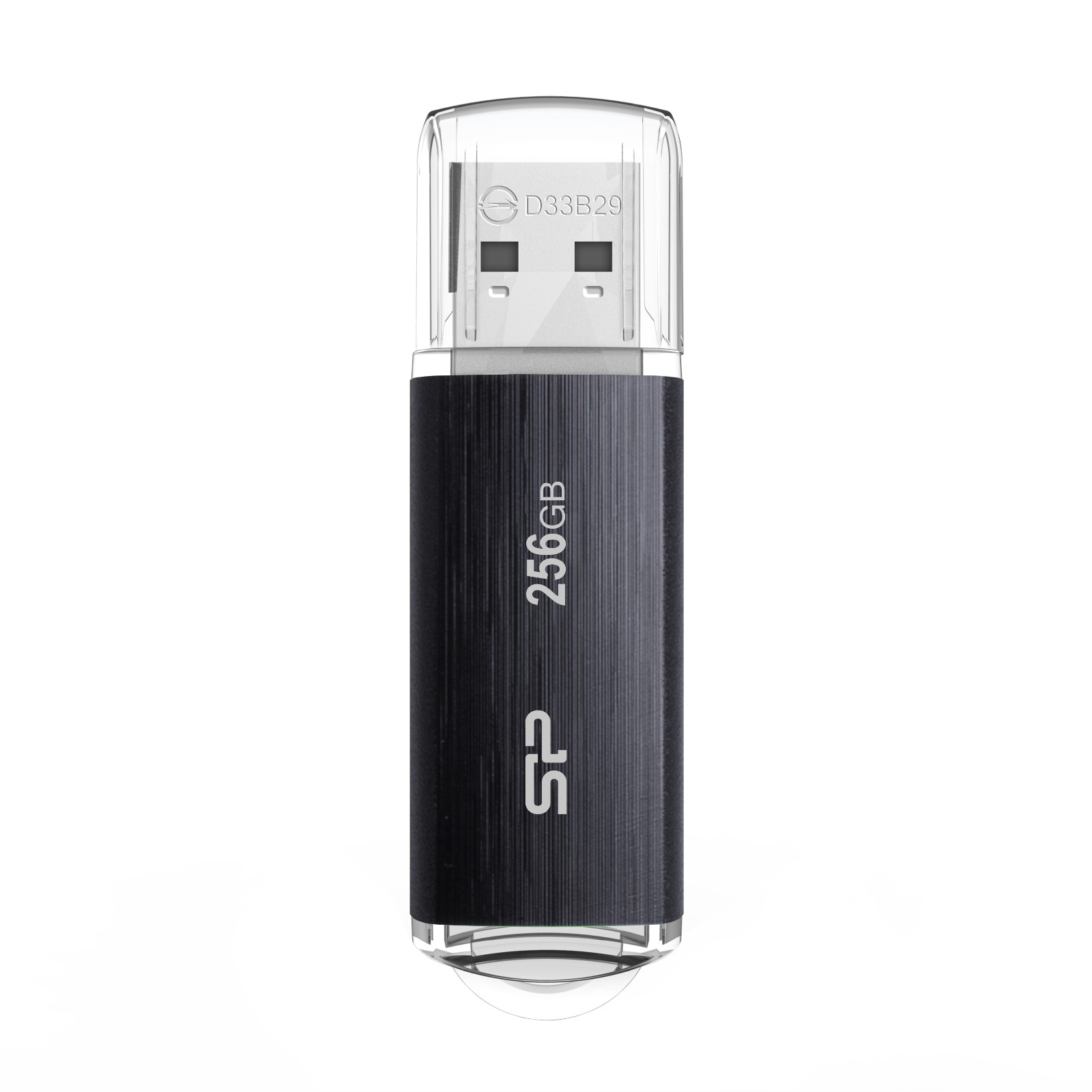 Silicon Power 256GB Blaze B02 USB 3.2 Gen 1 Flash Drive for Data Storage, Black - SP256GBUF3B02V1K