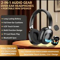 2-in-1-Wireless-Over-Ear-Headphones-Detachable-LCD-Touch-Screen-Mini-Portable-Speaker-Long-Battery-Life-Bluetooth-Headset-with-TF-Card-Playback-Ly-3