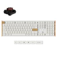Keychron K5 Ultra 8K Wireless Custom White Mechanical Keyboard - Milk POM Brown Switch (KBKCK5UP3)