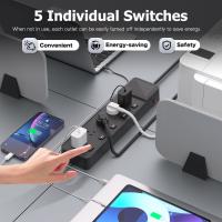 Powerboards-and-Adapters-Power-Board-with-Retractable-USB-C-Cable-5-Individual-Switched-AC-Outlets-2400W-Surge-Protected-Power-Strip-3M-Cord-Black-Augearix-3