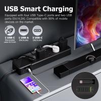 Powerboards-and-Adapters-Power-Board-with-Retractable-USB-C-Cable-5-Individual-Switched-AC-Outlets-2400W-Surge-Protected-Power-Strip-3M-Cord-Black-Augearix-5