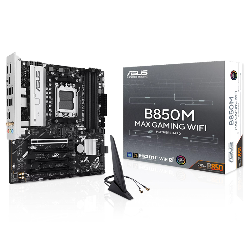Asus B850M Max Gaming WiFi AM5 mATX Motherboard (B850M MAX GAMING WIFI)