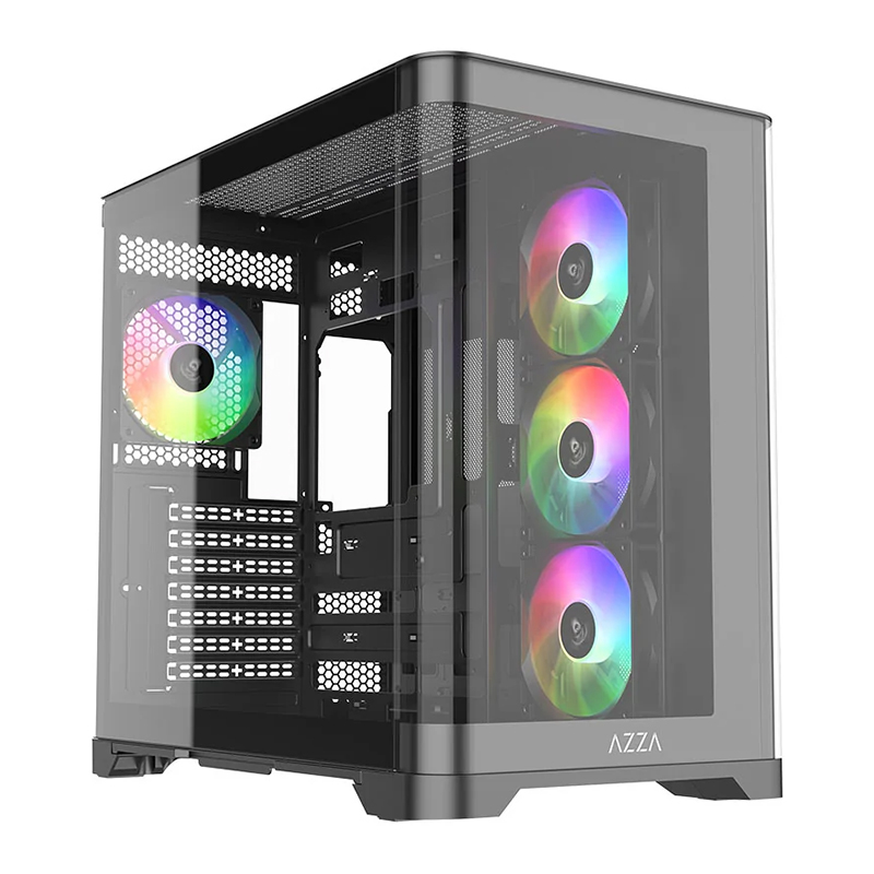 AZZA Orbit Dual ARGB Tempered Glass ATX Case (CSAZ-278B01B)