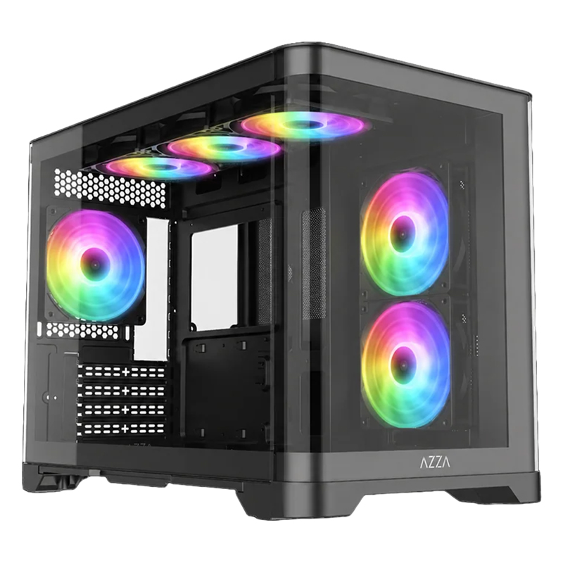 AZZA Orbit Dual-M ARGB Tempered Glass mATX Case (CSAZ-278B01MB)