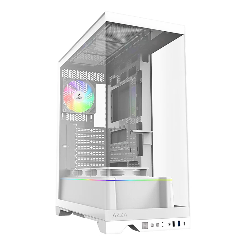AZZA Abyss ARGB Tempered Glass ATX Case - White (ABYSS CSAZ-228B01W)
