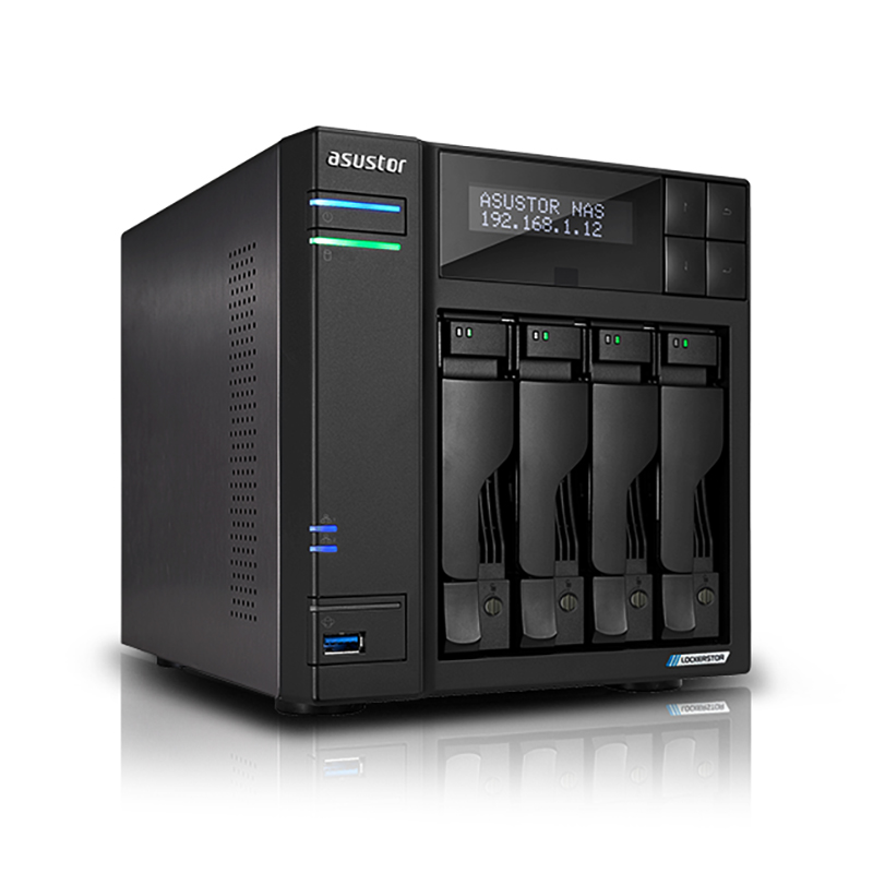Asustor Lockerstor 4 Gen2+ 4 Bay Intel Celeron N5105 2.0GHz 4GB DDR4 RAM NAS (AS6704T V2)