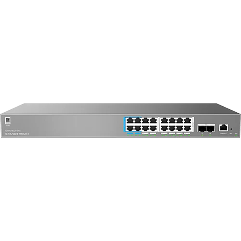 Grandstream GWN7802P Pro 16 Port Gigabit Ethernet + 2 SFP+ Enterprise Layer 2++ Managed Network Switch (GWN7802PPRO)