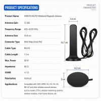 Antennas-5G-4G-LTE-MOBILE-SMA-MALE-ANTENNA-12DBi-600-6000mhz-Magnetic-Base-Antenna-5