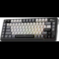 RK ROYAL KLUDGE L75 Gasket Mount Mechanical Keyboard Tri-Mode 75% TKL Wireless Keyboard BT/2.4G/USB-C, Hot Swappable,Knight Black