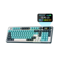 RK ROYAL KLUDGE S98 Mechanical Keyboard w/Smart Display & Knob, 96% RGB Wireless Gaming Keyboard BT/2.4G/USB-C, Hot Swappable, Software Support, Silen