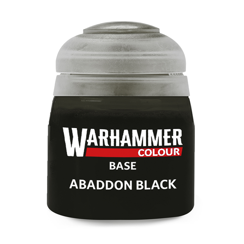 Games Workshop 21-25 Citadel Base: Abaddon Black 12ml (99189950289)