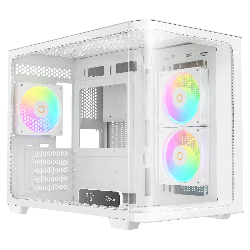 Ocypus Iota C50 WH Curve ARGB Digital Mid Tower Micro ATX Case - White (Iota-C50-WHD300CD-GL)