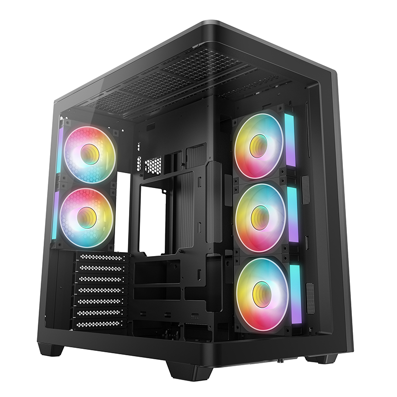 DeepCool CG590U 5F Curved Tempered Glass Mid Tower ATX Case - Black (R-CG590U-BKAGA5-G)