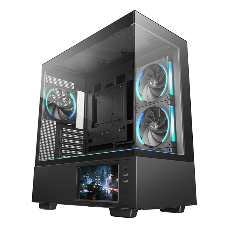 DeepCool CH690 LCD Mid Tower ATX Case - Black (R-CH690LCD-BKNNA0D-G)
