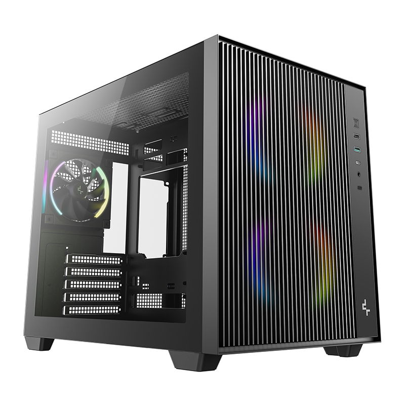 Deepcool CG330 MESH 3F Tempered Glass mATX Case - Black (R-CG330MESH-BKANM3-G)