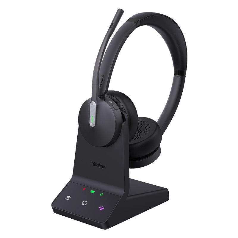 Yealink Bluetooth DECT WH64 UC Stereo Headset with Base Station (WH64-D-UC)