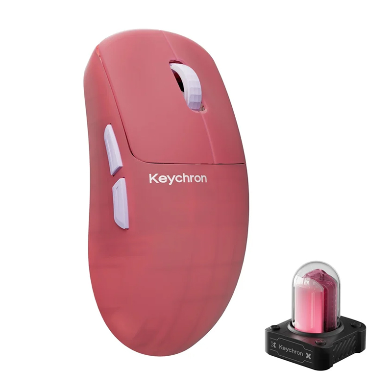 Keychron G6 HE 8K PixArt 3955 Wireless Mouse - Frosted Pink (MSKCG6HB5)