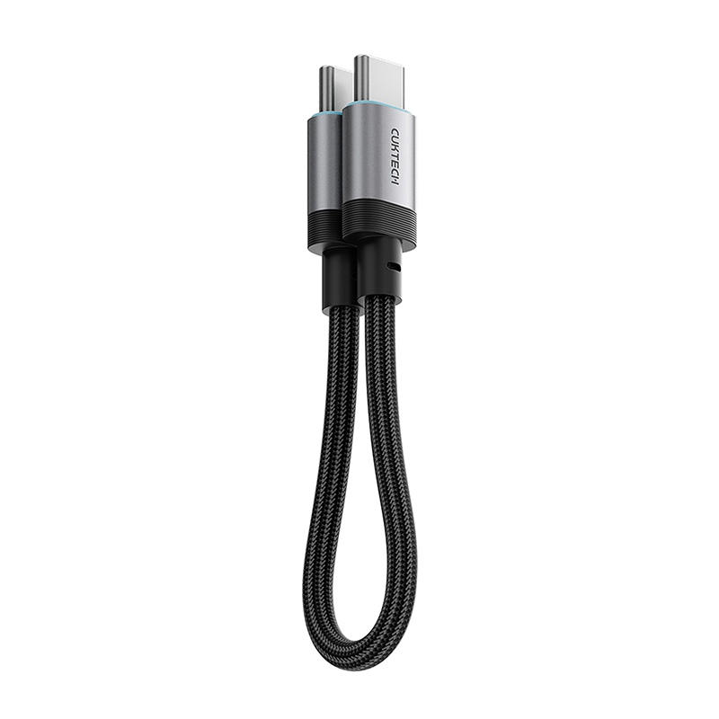 CUKTECH Braided USB Type C to USB Type C Magnetic Cable - Black 15cm (CUK-CTC615SFCNBK)