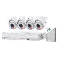 TP-Link Omada 8MP Turret PoE Security Camera System with 4TB HDD 4-Camera with 16 Channel NVR (OMADA-T8S4-4T)