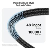 USB-Cables-CUKTECH-Braided-USB-Type-C-to-USB-Type-C-Magnetic-Cable-Black-15cm-CUK-CTC615SFCNBK-4