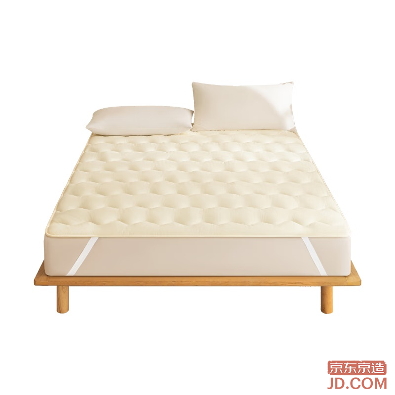 JD Four Seasons Cloud Soft Mattress 100% Virgin Feather Silk A-Class Mat 1.2x2m Cream White