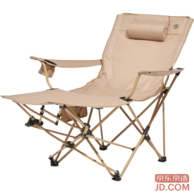 JD outdoor folding camping fishing chair, dual-use for sitting and reclining, nap chair with auto-adjust