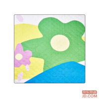 JD Outdoor Picnic Mat Park Tent Moisture-Proof Camping Mat Ultrasonic Washable Floor Mat Flowers 200*200cm