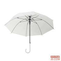 JD Transparent Umbrella, Automatic Large Long Handle Simple Adult Solid Color 23-inch, 99cm Arc