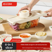 JD grater, slicing tool, multi-functional with 6 blades + hand guard