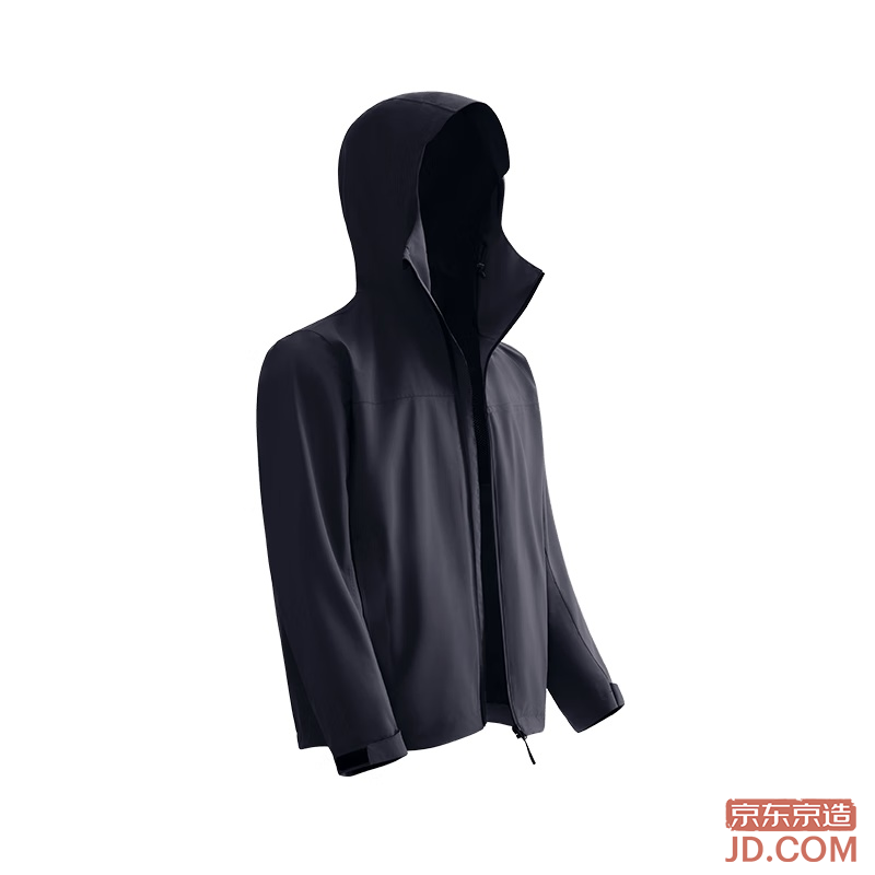 JD Spring Autumn Pangolin 300 Jacket Men Women Outdoor Waterproof Hard Shell Coat Obsidian Black XL