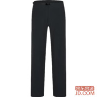 JD Men's Outdoor Elastic Windproof Elastic Waistband Softshell Gel Thermoregulation Pants Black XXL