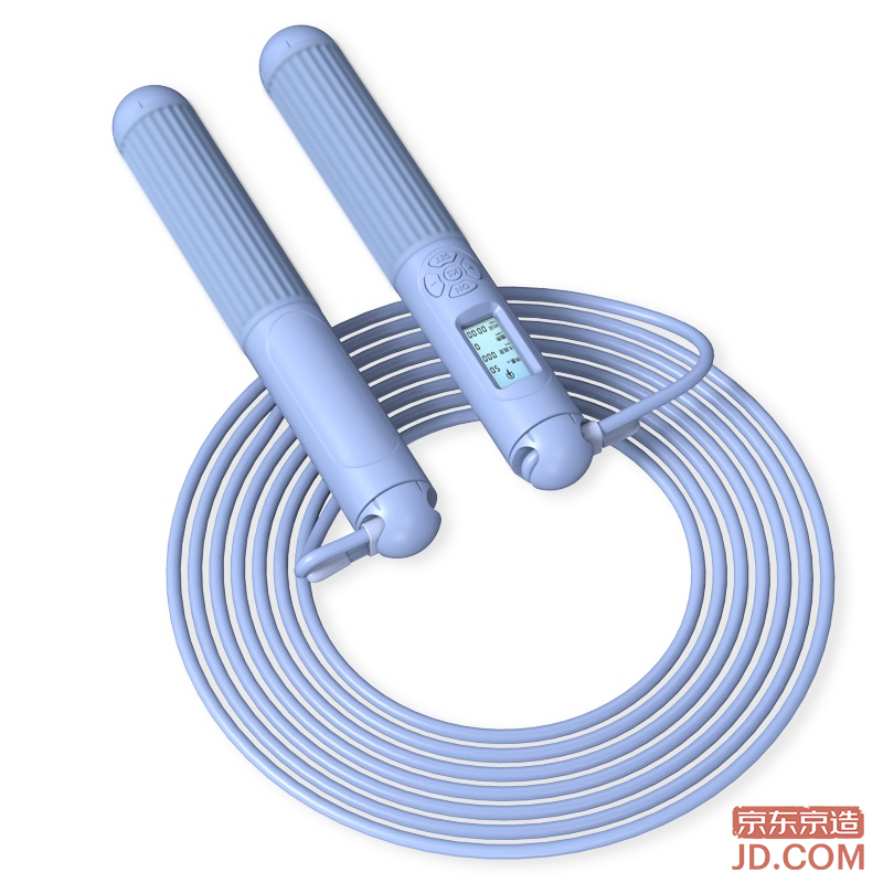 JD Counting Jump Rope for Adult Weight Loss, Speed Sports, Kids Students Exam Use, with Steel Wire, Blue