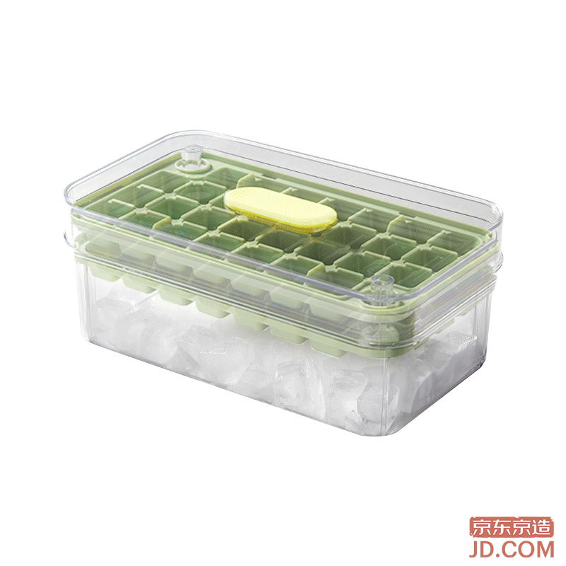 JD Ice Cube Mold Tray for Ice Maker with Scoop (Double Layer, 60 Cubes)