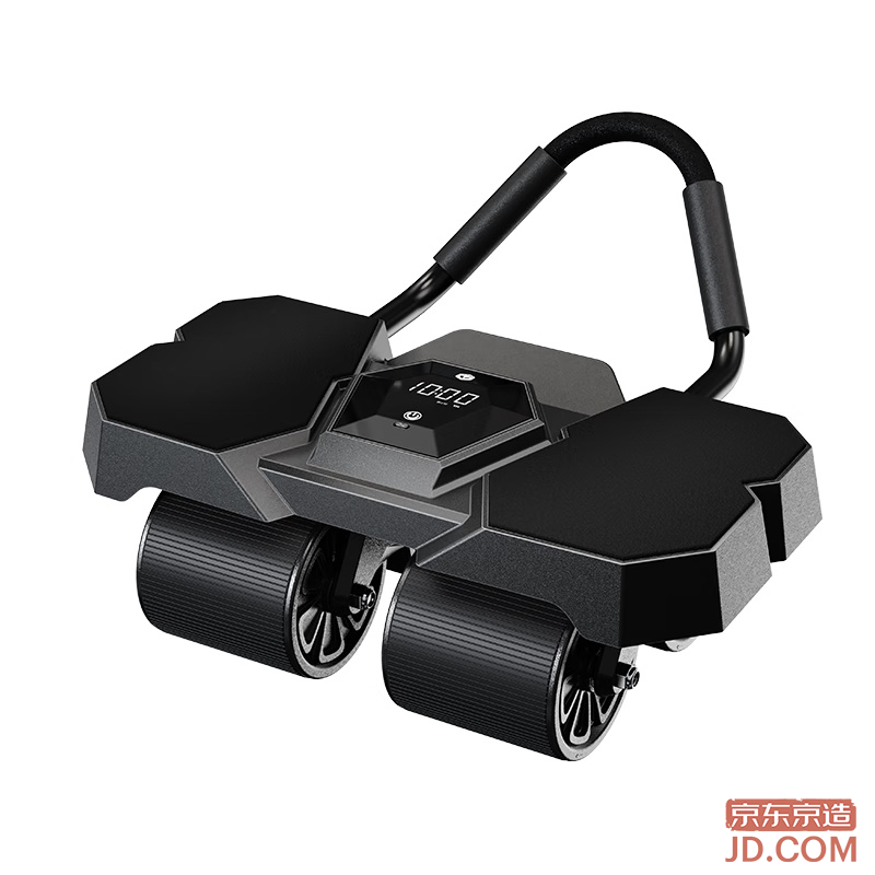 JD Black Warrior 4-Wheel Smart Counting Ab Roller Auto Rebound Ab Wheel Gym Equipment
