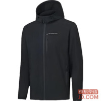 JD Mountain Exploration Jacket, Comfort Warm 3-Proof Tech Outdoor 5A Antibacterial Softshell, Black, M